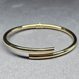 14K Yellow Gold Bangle Bracelet Crossover EUC